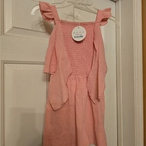 Pink Ruffled Kids One Piece